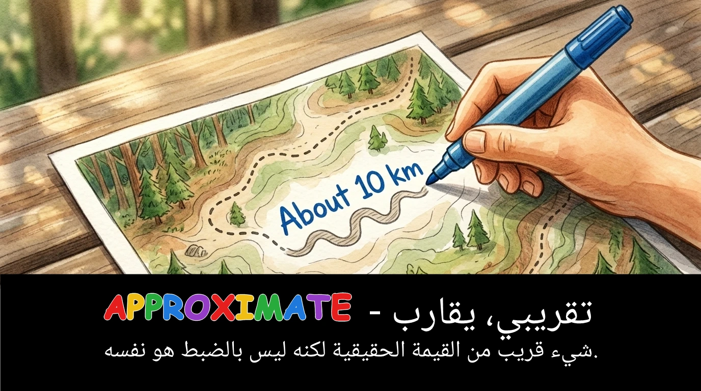 Arabic Illustration for approximate